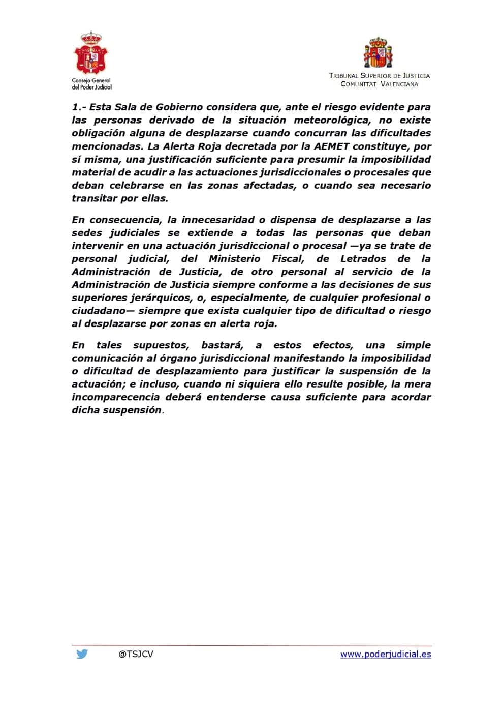 Imagen del artículo TSJ de la Comunidad Valenciana: alerta roja meteorológica sobre Madrid