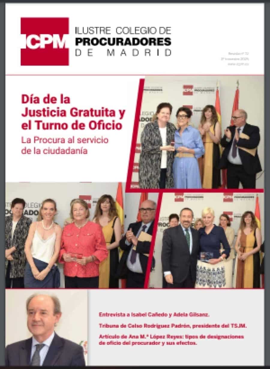 Imagen del artículo REVISTA ICPM: nuevo número de la Revista de los procuradores sobre Madrid
